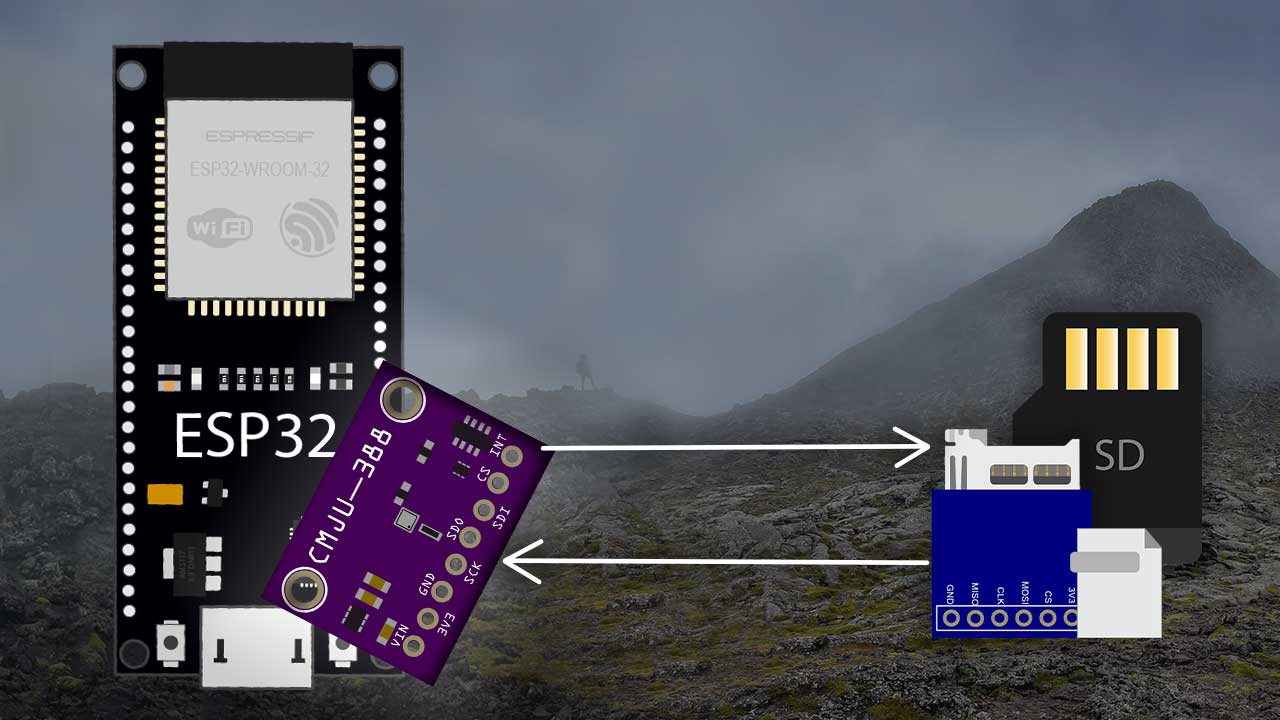 Altimeter Datalogger ESP32 with BMP388 MicroSD Card Storage and OLED Display