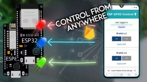 Control ESP32 or ESP8266 NodeMCU GPIOs from Anywhere Firebase Web App