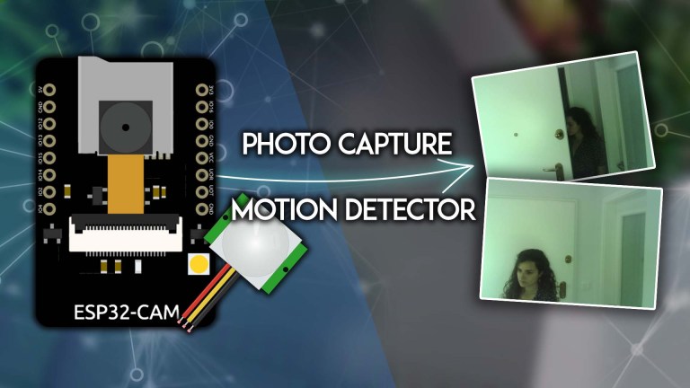 ESP32-CAM Motion Detection with Photo Capture (saves to microSD card)
