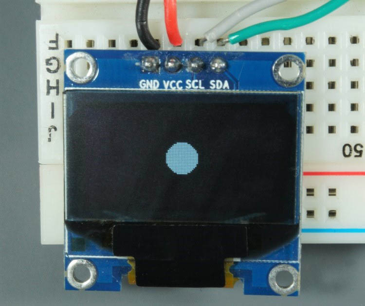 Raspberry Pi Pico Arduino OLED Display Circle Filled