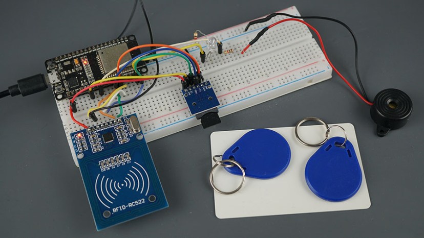 ESP32 RFID User Management System Wiring Circuit Diagram