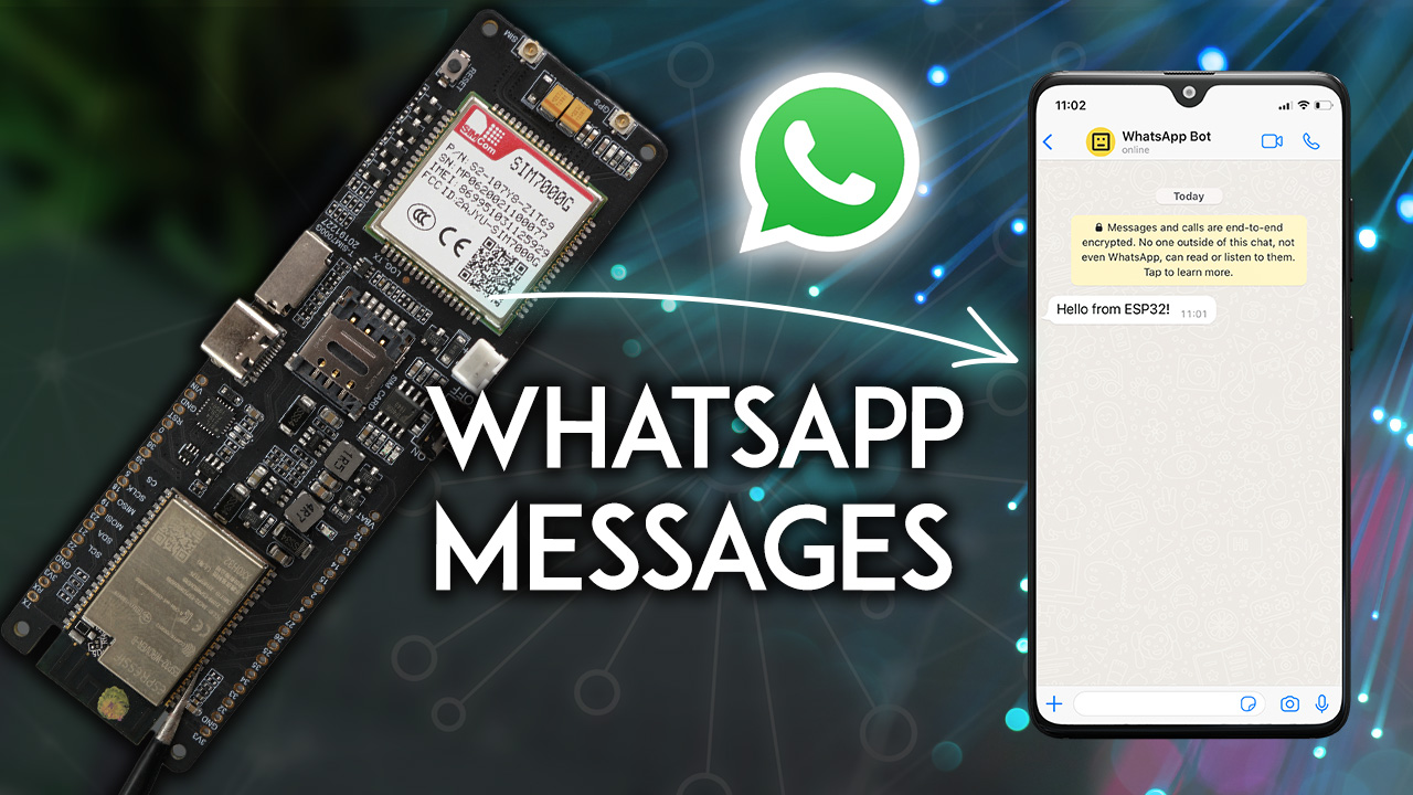 ESP32 Send Messages to WhatsApp Remotely LILYGO T-SIM7000G