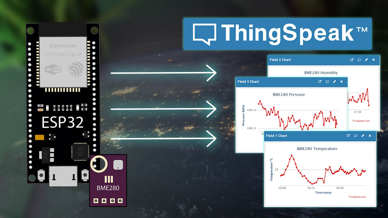 ESP32 Publish Sensor Readings to ThingSpeak easiest way Arduino