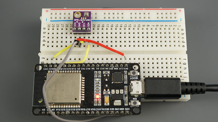 ESP32 Server with BME280 temperature humidity pressure