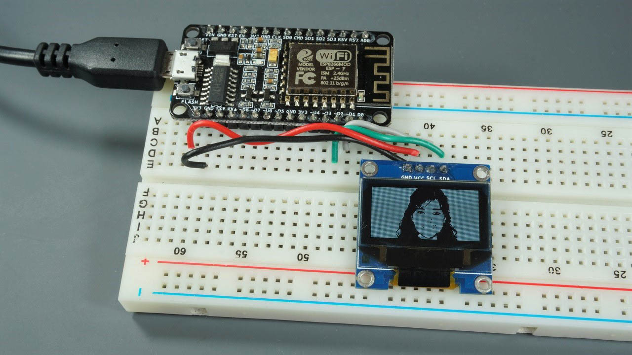 ESP8266 Arduino OLED Display Image circuit