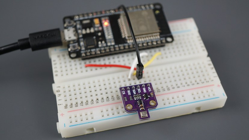 ESP32 BME680 Gas sensor humidity barometric pressure ambient temperature gas air quality Arduino IDE