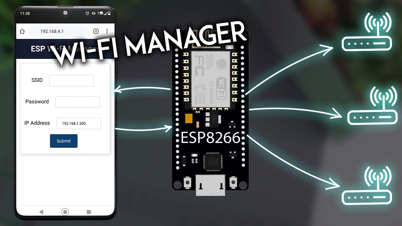 ESP8266 NodeMCU Create a Wi-Fi Manager AsyncWebServer library