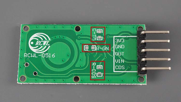RCWL-0516 Microwave radar sensor with LDR backside