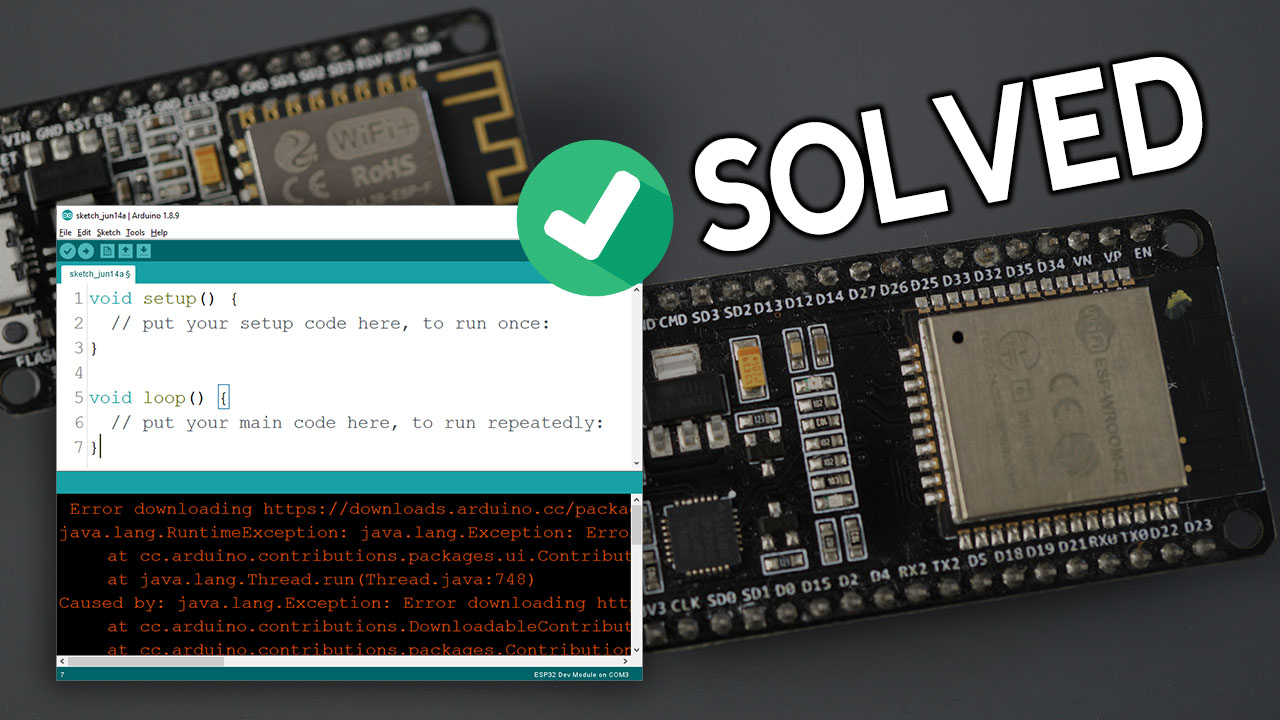 Solved fix Arduino IDE installation esp32 esp8266 nodemcu board add-on error downloading urls