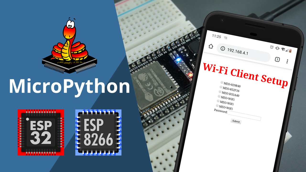 MicroPython: Wi-Fi Manager with ESP32 ESP8266 compatible