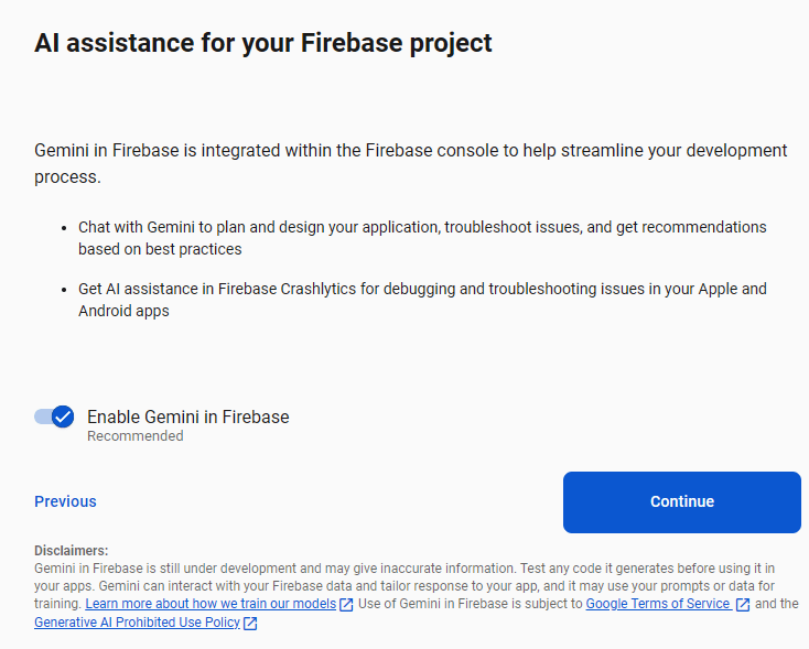 Set Up Firebase Project for ESP32 and ESP8266 - Enable AI assistant