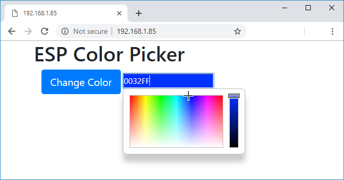 Web Server Demonstration ESP32/ESP8266 RGB LED Strip