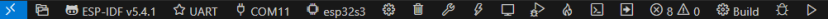 ESP-IDF Espressif Systems Task Bar Menu Functions