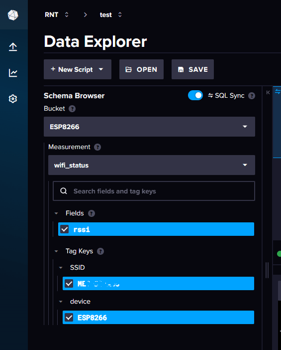Data Explorer InfluxDB