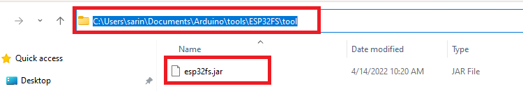 install filesystem plugin folder structure