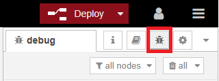 Node-RED Debug Open Window