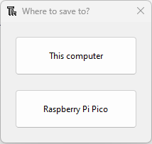 Saving file to Raspberry Pi Pico MicroPython IDE
