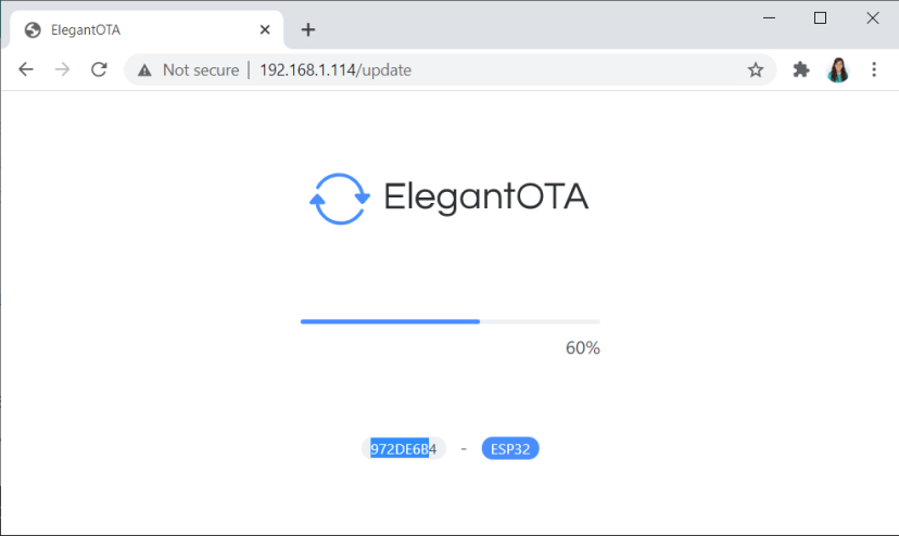 Update New Firmware Elegant OTA