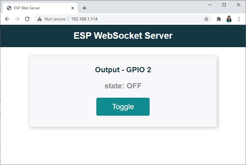 ESP32 Websocket Server Control Outputs